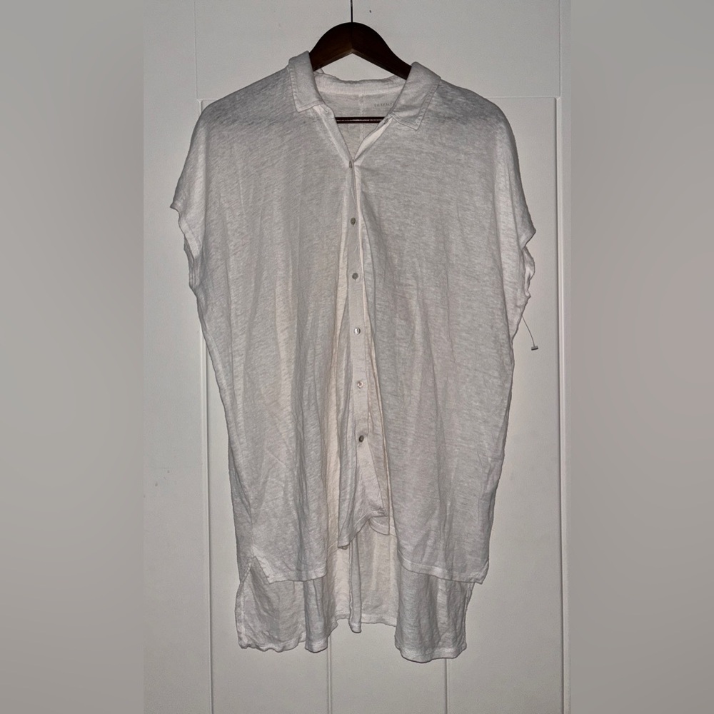 Eileen Fisher Organic Linen Sleeveless Shirt Women XL Minimalist Closet Basic‎